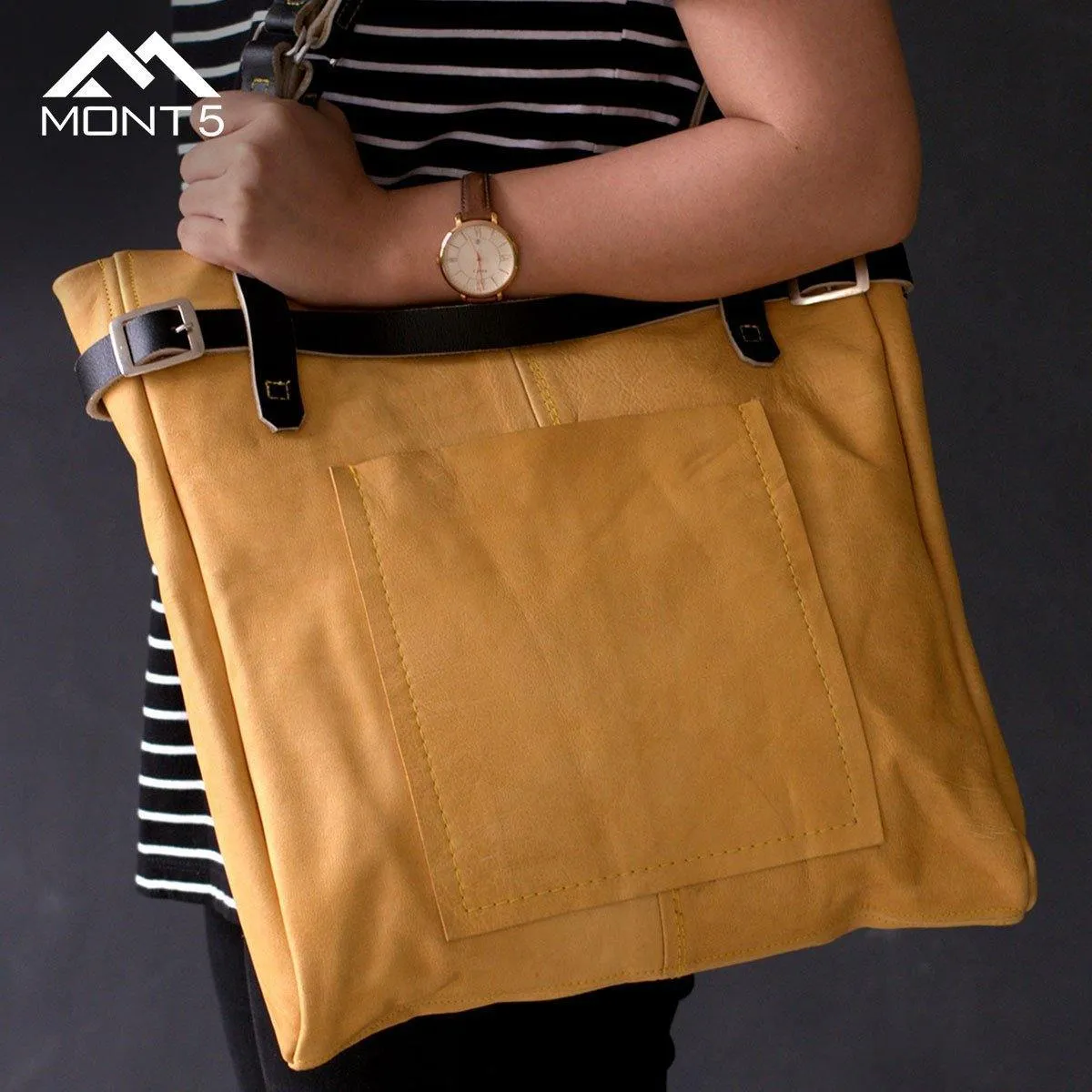 MONT5 Birir CarryAll Extra Large Soft Leather Tote Bag