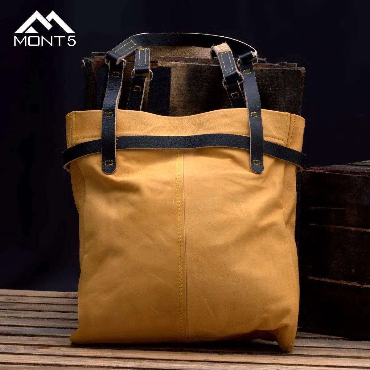 MONT5 Birir CarryAll Extra Large Soft Leather Tote Bag