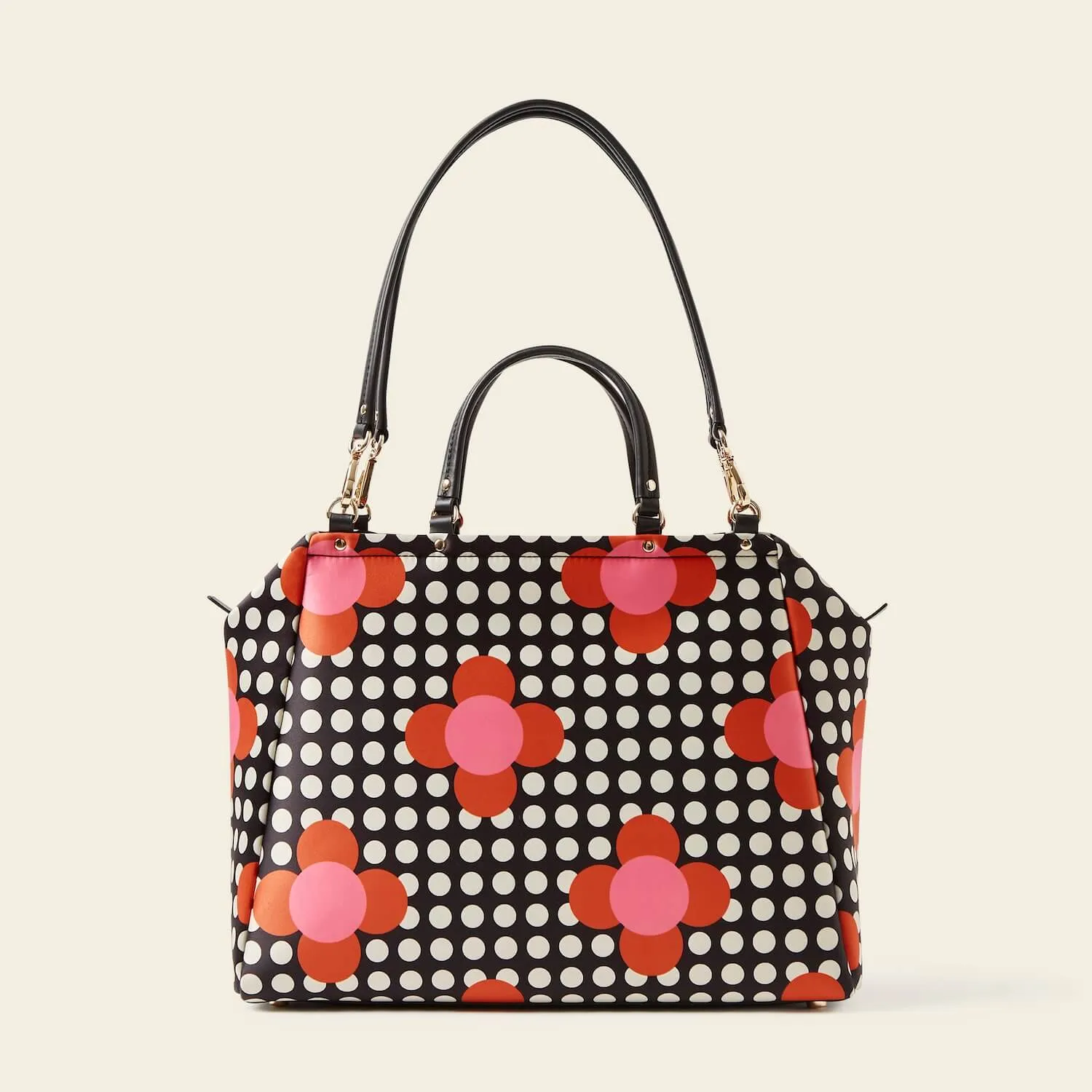 Opera Big Tote - Fuchsia Flower Polka Dot