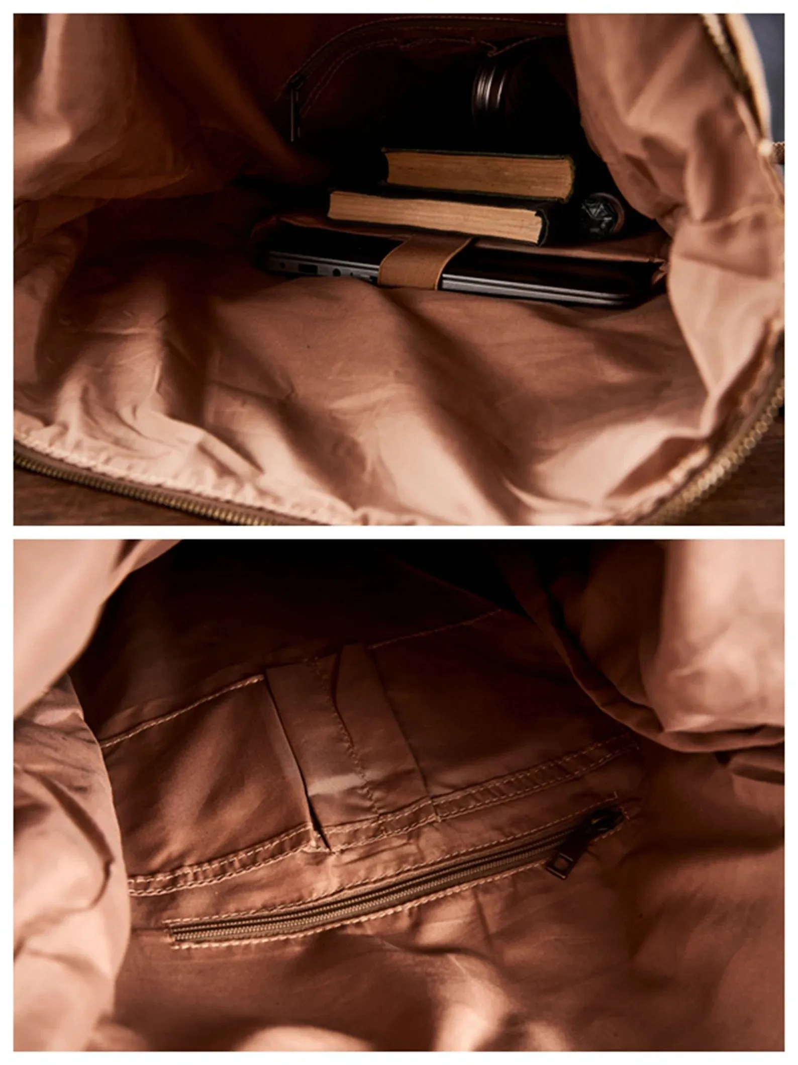 Personalized Canvas Backpack Waxed Canvas Leather Backpack Canvas Rucksack Waterproof Backpack Hiking Bag