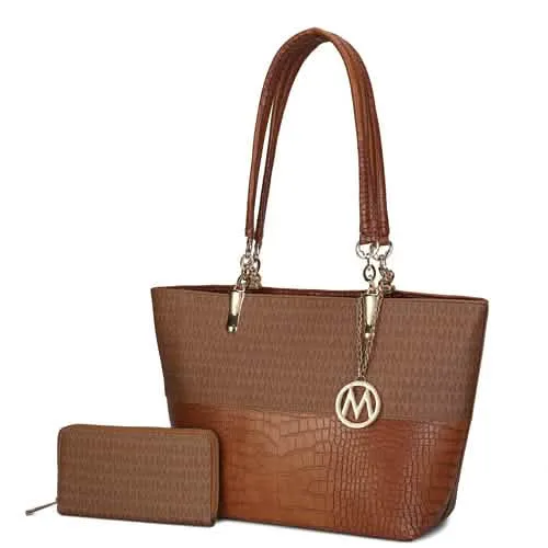 Sasha Elegant Vegan Leather Tote by MKF Collection