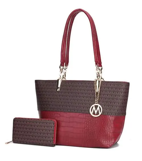 Sasha Elegant Vegan Leather Tote by MKF Collection