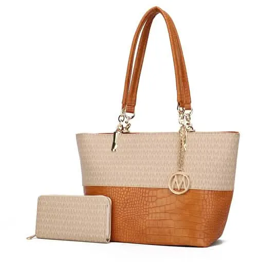 Sasha Elegant Vegan Leather Tote by MKF Collection