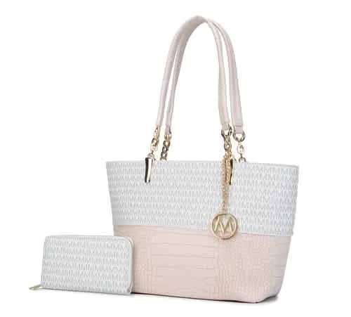 Sasha Elegant Vegan Leather Tote by MKF Collection