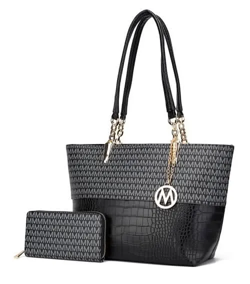 Sasha Elegant Vegan Leather Tote by MKF Collection