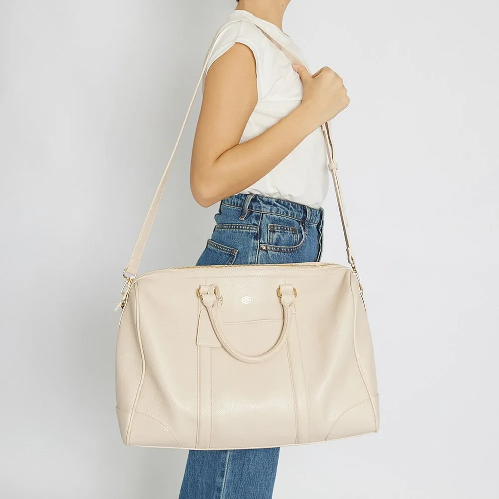 Siesta Overnight Bag in Bone Pebble