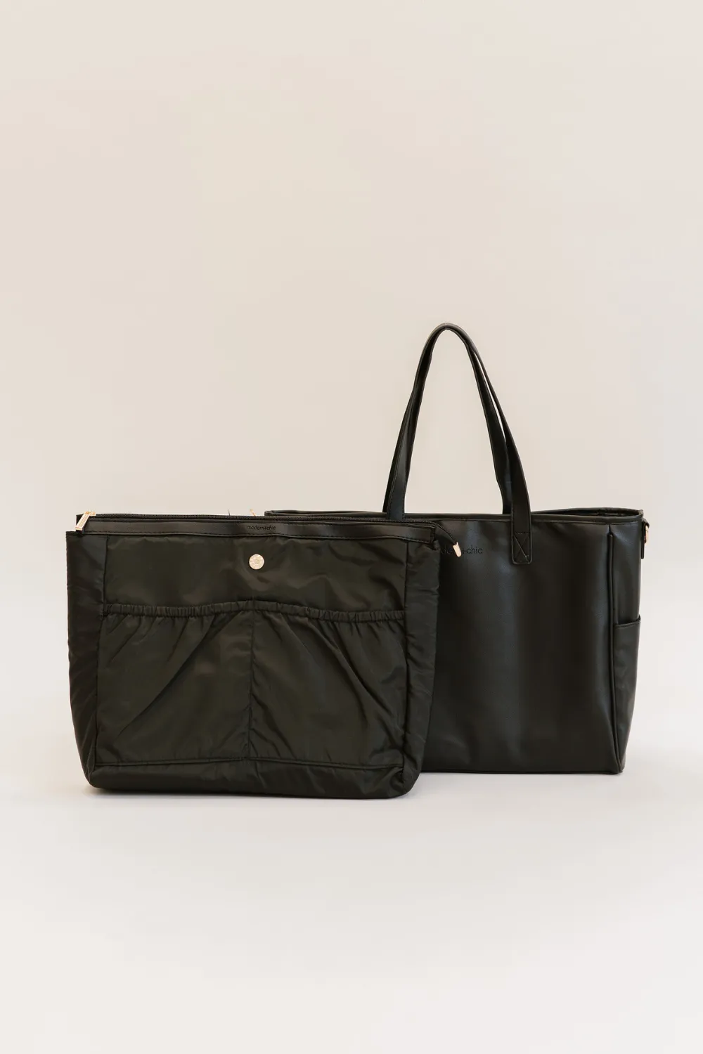 Signature Tote Laptop Carry On Shoulder Diaper Bag: Ebony