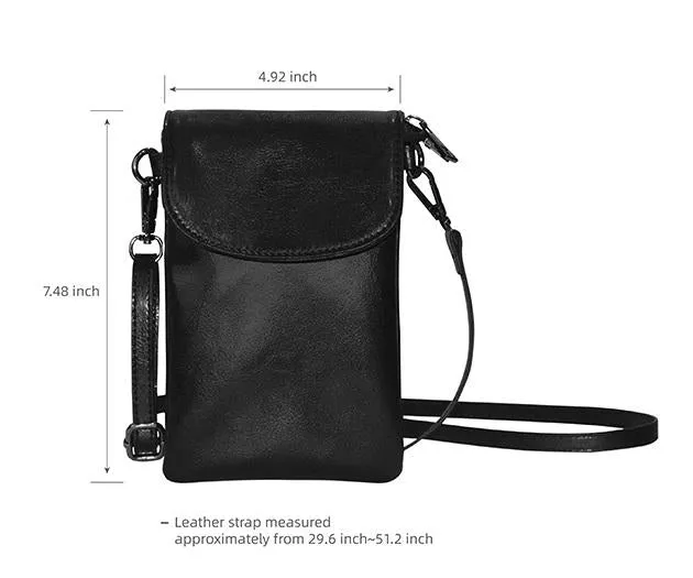 Small Cell Phone Purse - Colorful Feathers