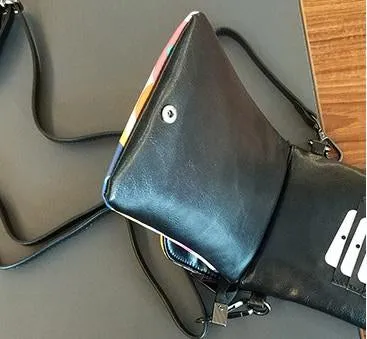 Small Cell Phone Purse - Colorful Feathers