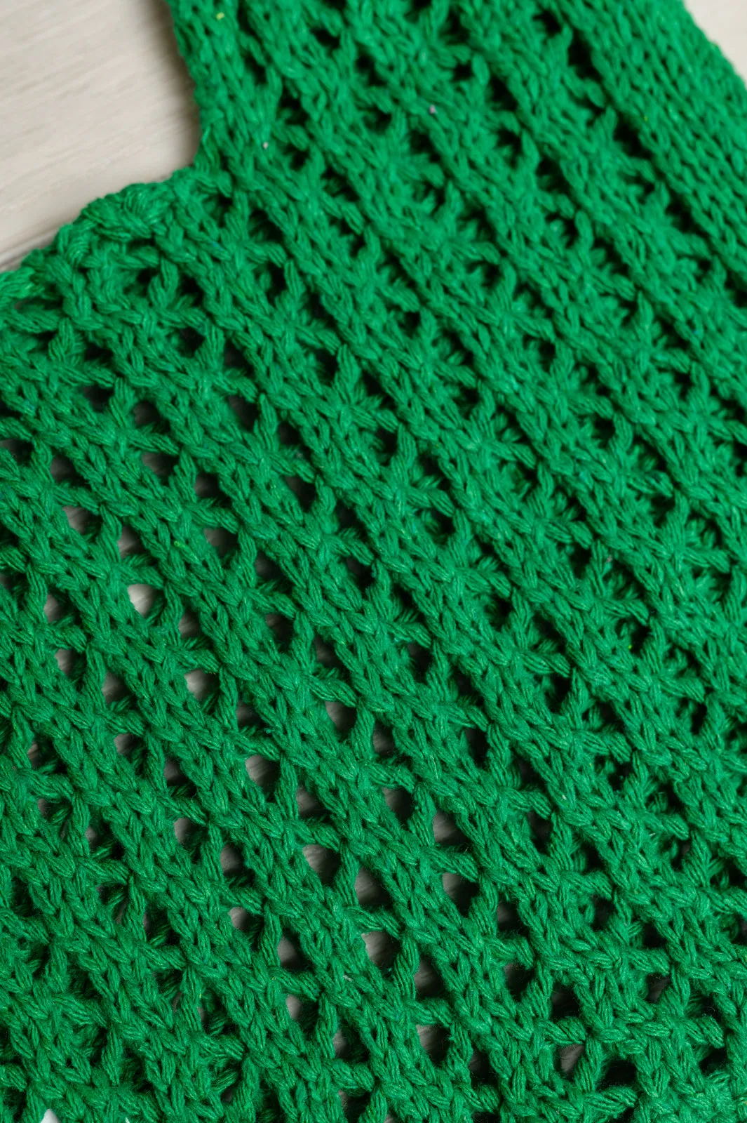 SP24- AVE SHOPS- Girls Day Open Weave Bag in Green