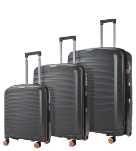 Sunwave Set of 3 Suitcases - Charcoal