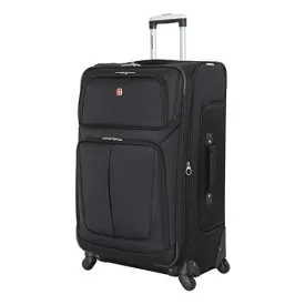 SwissGear Sion Softside Expandable Roller Luggage, Black, Checked