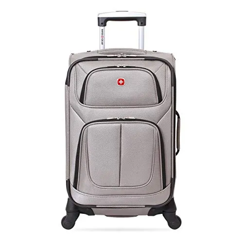SwissGear Sion Softside Expandable Roller Luggage, Pewter, Carry-On 21-Inch