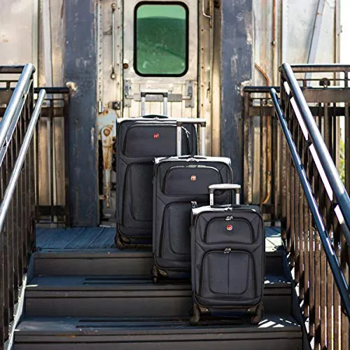 SwissGear Sion Softside Expandable Roller Luggage, Pewter, Carry-On 21-Inch