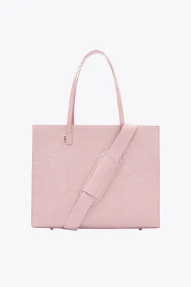The Large Work Tote in Atlas Pink Croc
