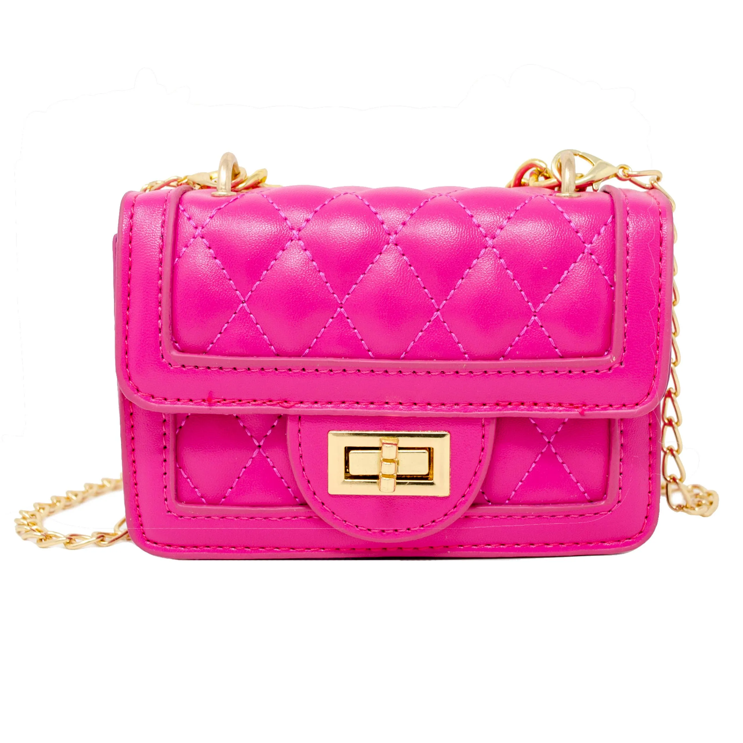 Tiny Classic Quilted Mini Purse: Red