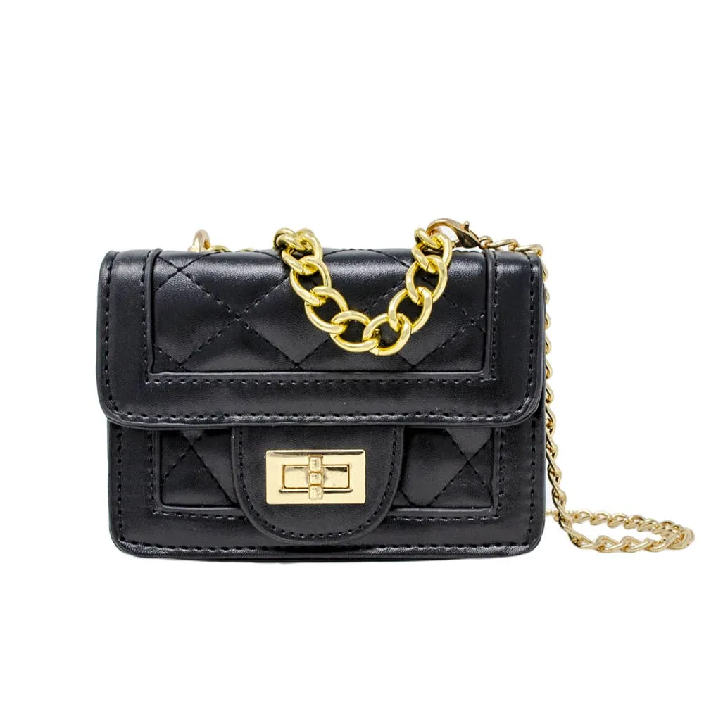 Tiny Classic Quilted Mini Purse: Red