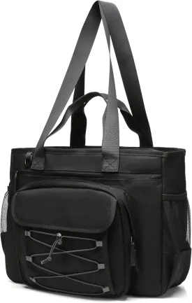 Utility Tote Bag with Zipper and Pockets for Women Large Utility Totes with Laptop Compartment