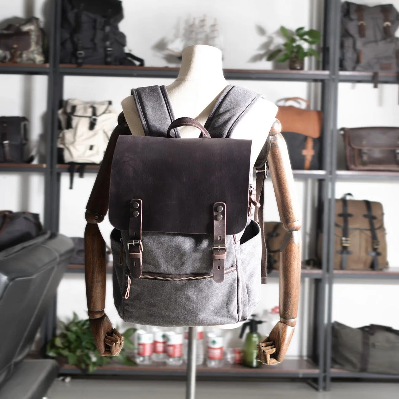 Vintage Casual Canvas Laptop Backpack