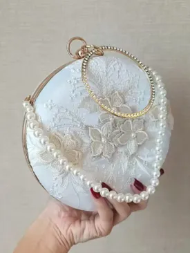 Vintage Chic Pearled Banquette Bag