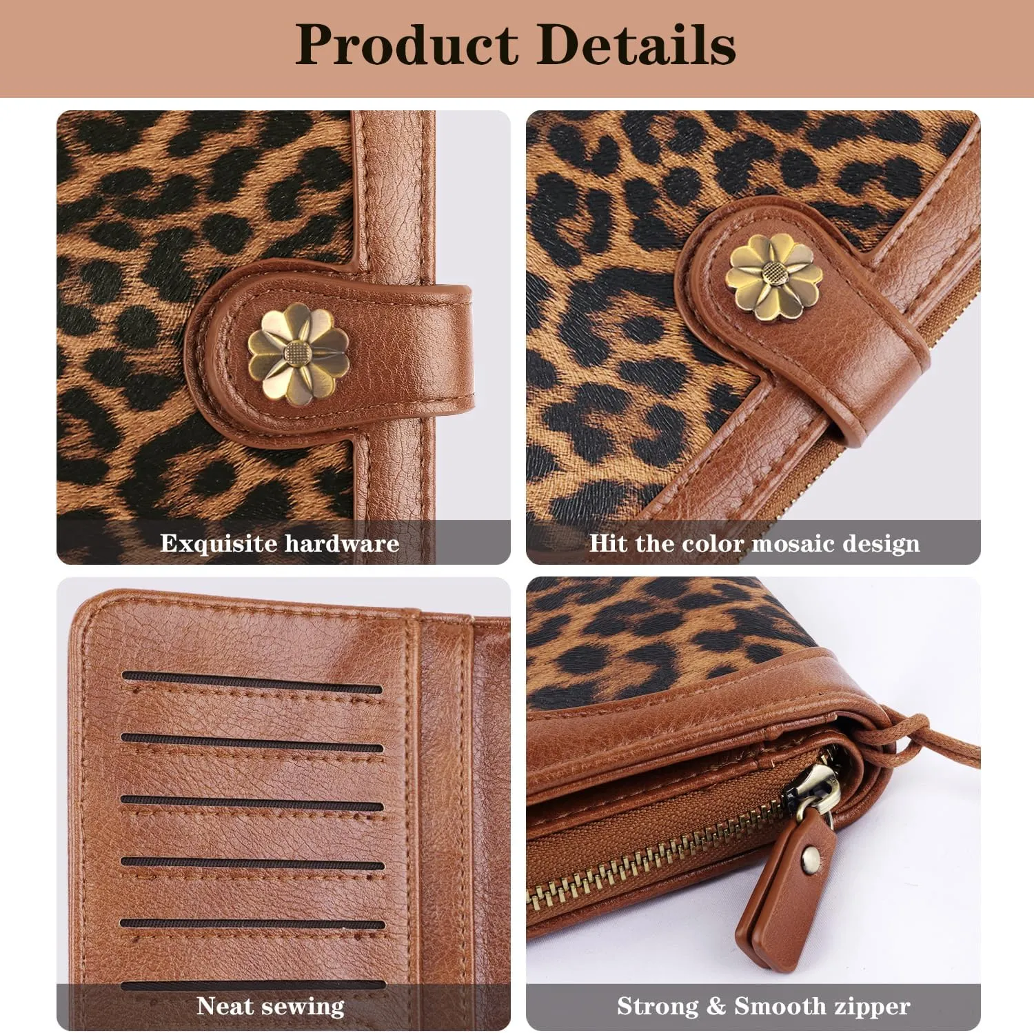 Wallets for Women Multi Card Holder Wallet Clutch Wallet Card Holder Organizer Ladies Purse with Wrist strap Purse
