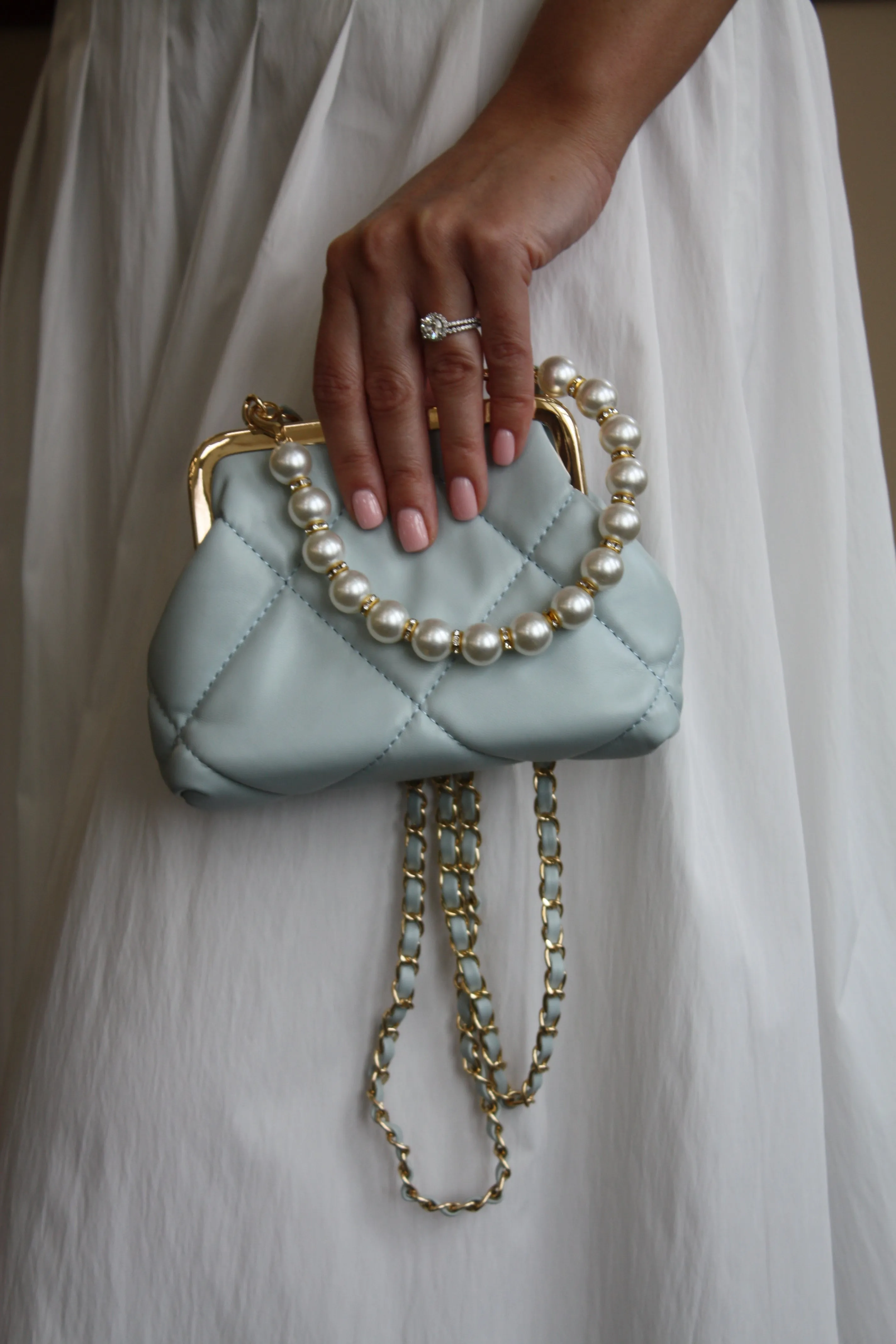 White Wedding Purse