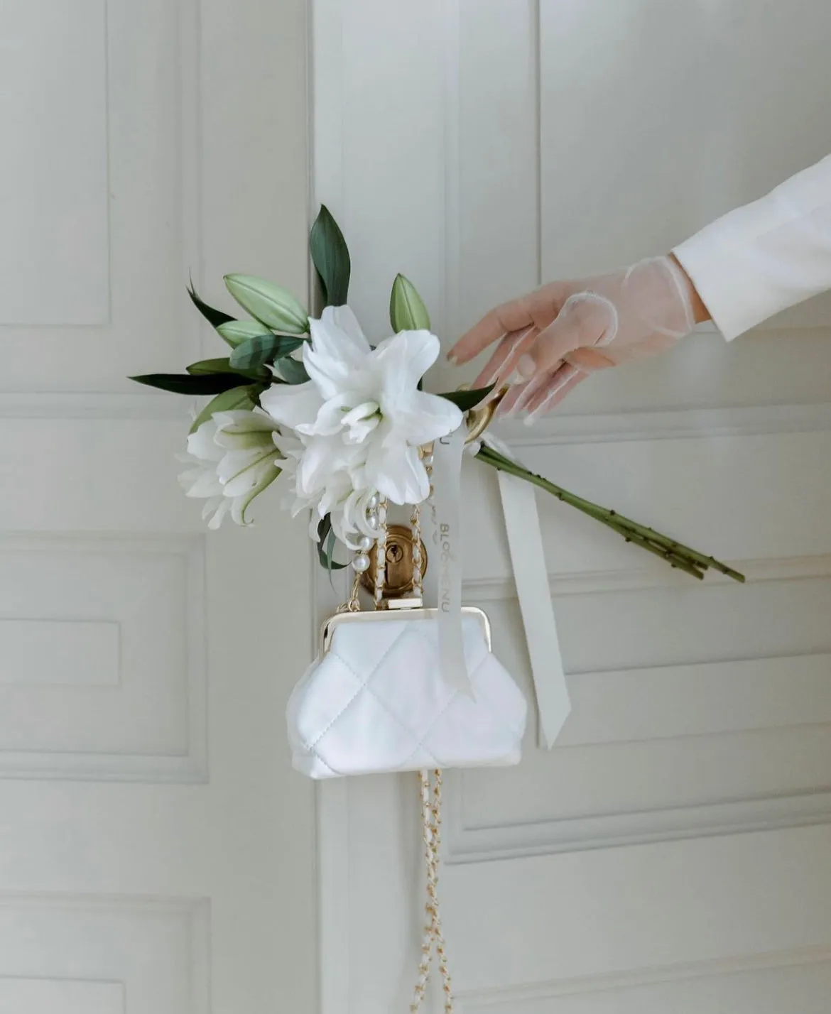 White Wedding Purse