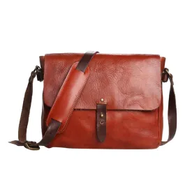 YAAGLE Fashion Men's Real Tanned Leather Business Briefcase YGBR5061