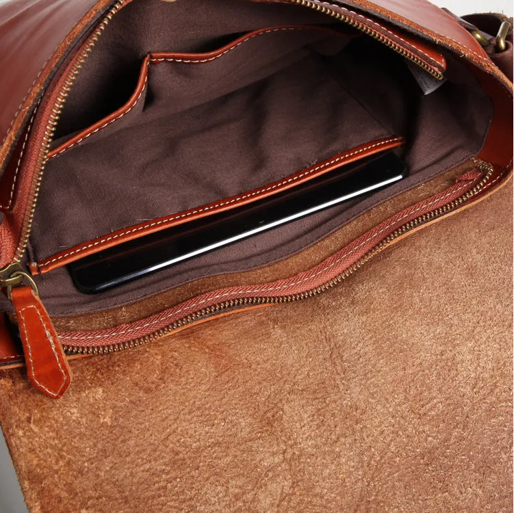 YAAGLE Fashion Men's Real Tanned Leather Business Briefcase YGBR5061