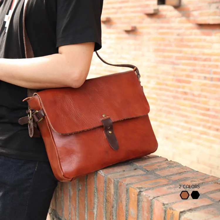 YAAGLE Fashion Men's Real Tanned Leather Business Briefcase YGBR5061