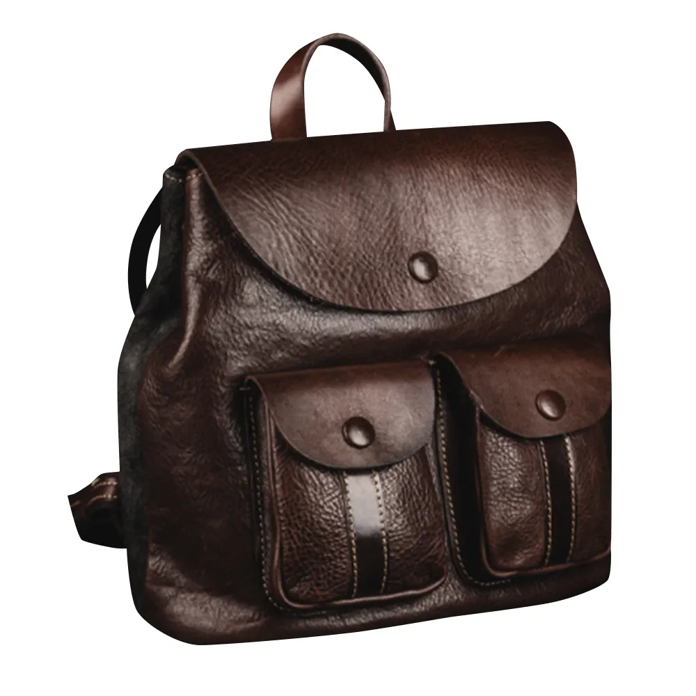 YAAGLE Girls' Personalized Tanned Leather Mini Backpack YGW8221