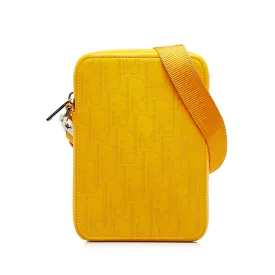 Yellow Dior Oblique World Tour Messenger Bag