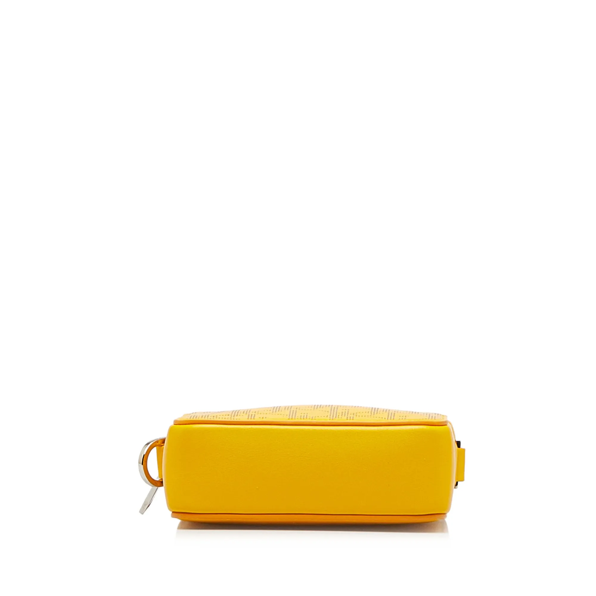 Yellow Dior Oblique World Tour Messenger Bag