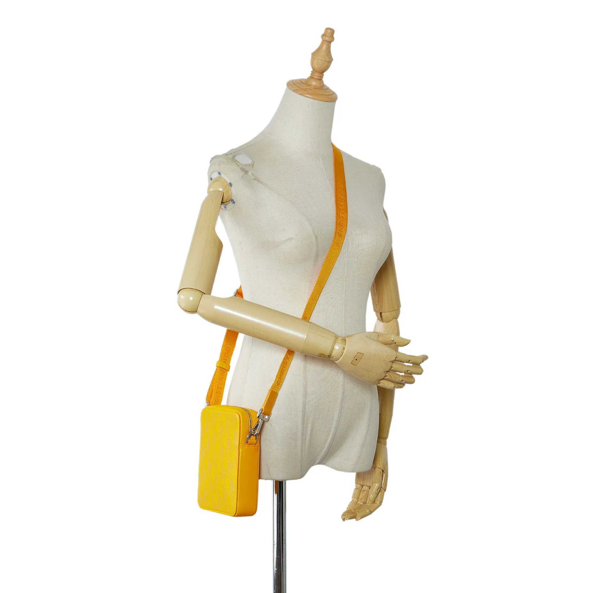 Yellow Dior Oblique World Tour Messenger Bag